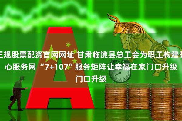 正规股票配资官网网址 甘肃临洮县总工会为职工构建暖心服务网 “7+107”服务矩阵让幸福在家门口升级